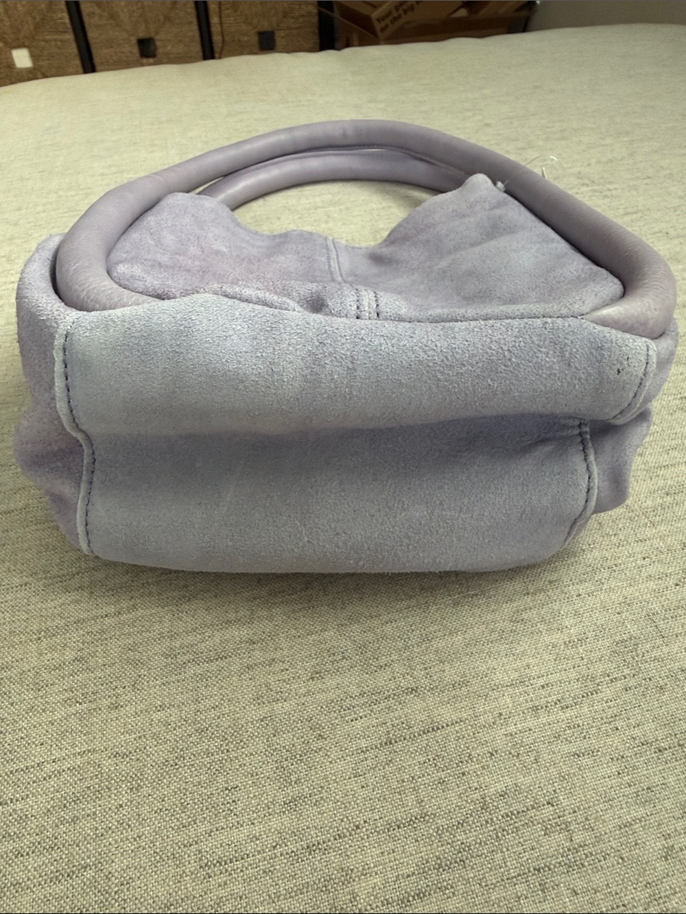 Free People Lavender Suede Tote with Rounded Double Handles - Picture 6 of 6
